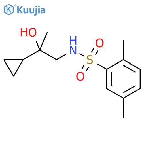 N-(2-cyclopropyl-2-hydroxypropyl)-2,5-dimethylbenzene-1-sulfonamide structure