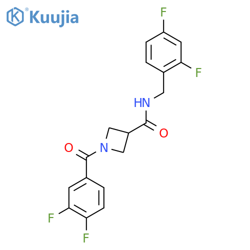 1-(3,4-difluorobenzoyl)-N-(2,4-difluorophenyl)methylazetidine-3-carboxamide structure