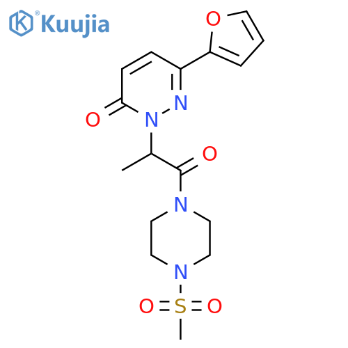 6-(furan-2-yl)-2-1-(4-methanesulfonylpiperazin-1-yl)-1-oxopropan-2-yl-2,3-dihydropyridazin-3-one structure