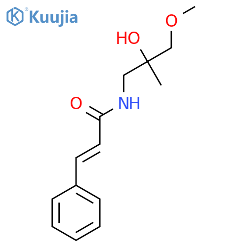 (2E)-N-(2-hydroxy-3-methoxy-2-methylpropyl)-3-phenylprop-2-enamide structure