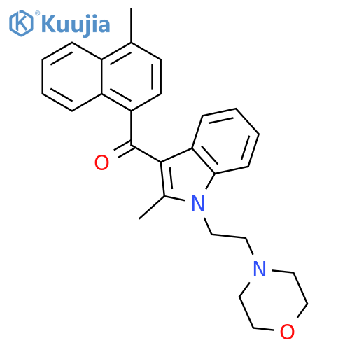 Methanone,[2-methyl-1-[2-(4-morpholinyl)ethyl]-1H-indol-3-yl](4-methyl-1-naphthalenyl)- structure