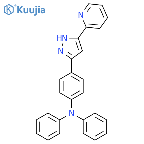 Benzenamine, N,N-diphenyl-4-[5-(2-pyridinyl)-1H-pyrazol-3-yl]- structure
