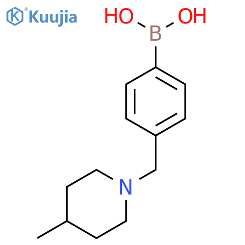 4-((4-Methylpiperidin-1-yl)methyl)phenylboronic acid structure