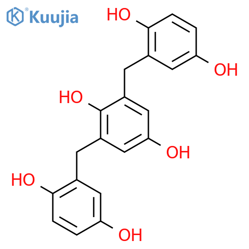 1,4-Benzenediol, 2,6-bis[(2,5-dihydroxyphenyl)methyl]- structure