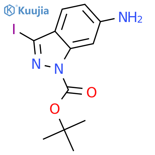 tert-Butyl 6-amino-3-iodo-1H-indazole-1-carboxylate structure