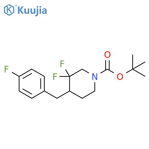 tert-butyl 3,3-difluoro-4-(4-fluorobenzyl)piperidine-1-carboxylate structure