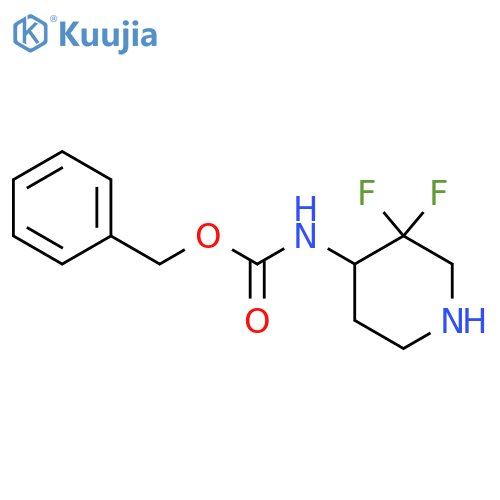 benzyl 3,3-difluoropiperidin-4-ylcarbamate structure