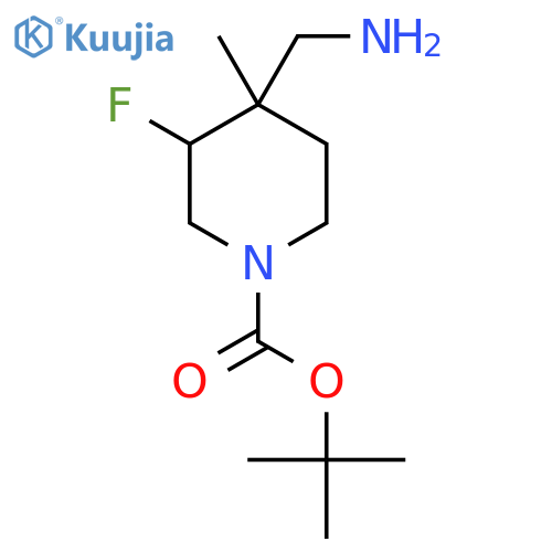 tert-butyl 4-(aMinoMethyl)-3-fluoro-4-Methylpiperidine-1-carboxylate structure