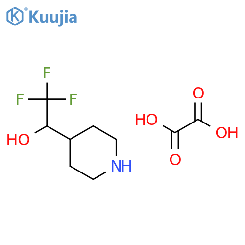 4-(1-Hydroxy-2,2,2-trifluoroethyl)-piperidine oxalate structure