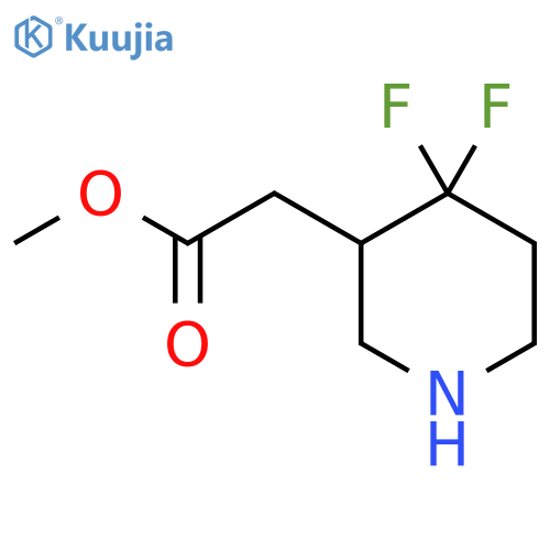 methyl 2-(4,4-difluoro-3-piperidyl)acetate structure