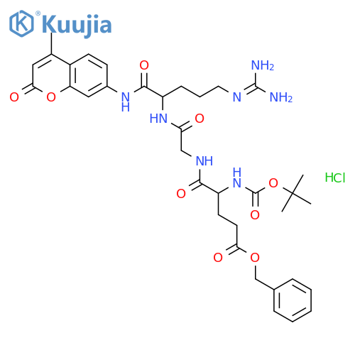 Boc-γ-benzyl-Glu-Gly-Arg-7-amido-4-methylcoumarin Hydrochloride structure