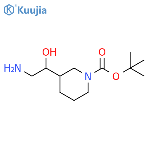 tert-butyl 3-(2-amino-1-hydroxyethyl)piperidine-1-carboxylate structure
