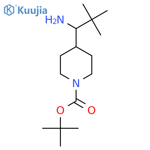 tert-Butyl4-(1-amino-2,2-dimethylpropyl)piperidine-1-carboxylate structure