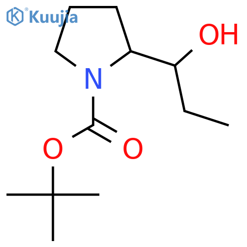 Tert-butyl 2-(1-hydroxypropyl)pyrrolidine-1-carboxylate structure