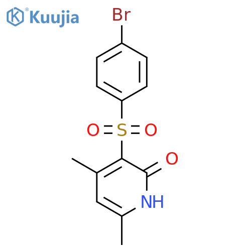 3-(4-bromobenzenesulfonyl)-4,6-dimethyl-1,2-dihydropyridin-2-one structure