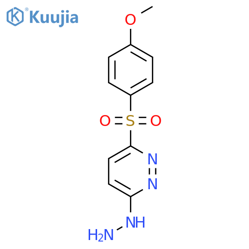 3-hydrazinyl-6-(4-methoxybenzenesulfonyl)pyridazine structure