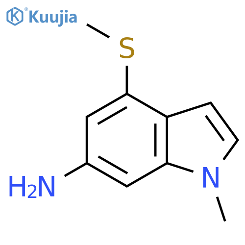 1-methyl-4-(methylsulfanyl)-1H-indol-6-amine structure