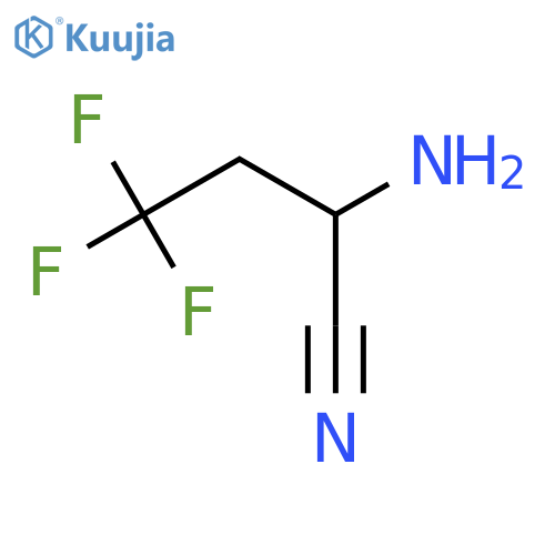 2-amino-4,4,4-trifluorobutanenitrile structure