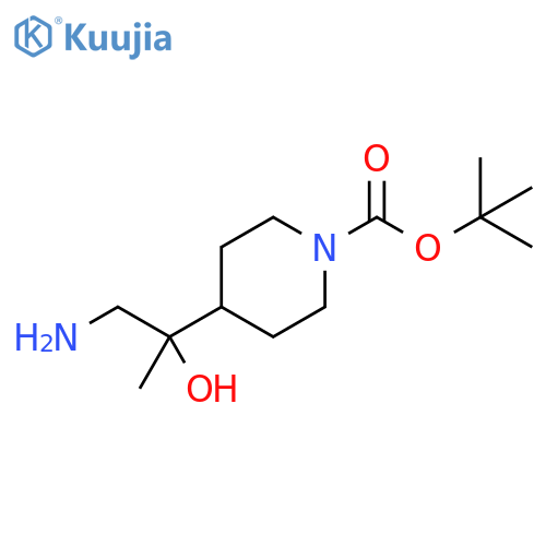tert-butyl 4-(1-amino-2-hydroxypropan-2-yl)piperidine-1-carboxylate structure