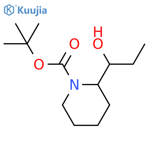 2-(1-Hydroxy-propyl)-piperidine-1-carboxylic acid tert-butyl ester structure