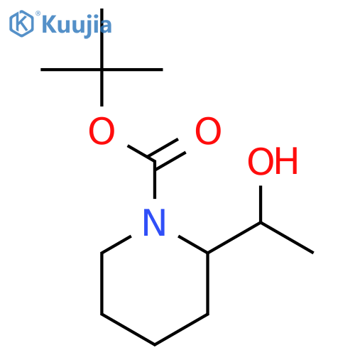 Tert-butyl 2-(1-hydroxyethyl)piperidine-1-carboxylate structure