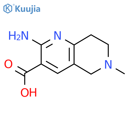 2-Amino-6-methyl-5,6,7,8-tetrahydro-1,6-naphthyridine-3-carboxylic acid structure