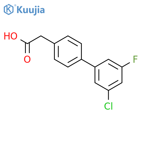 4-(3-Chloro-5-fluorophenyl)phenylacetic acid structure