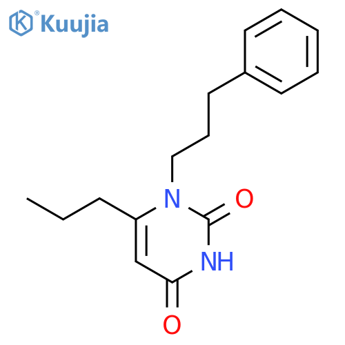 2,4(1H,3H)-Pyrimidinedione,1-(3-phenylpropyl)-6-propyl- structure