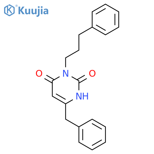 2,4(1H,3H)-Pyrimidinedione, 6-(phenylmethyl)-3-(3-phenylpropyl)- structure