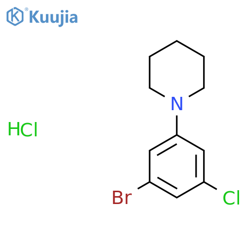 1-Bromo-3-chloro-5-piperidinobenzene Hydrochloride structure