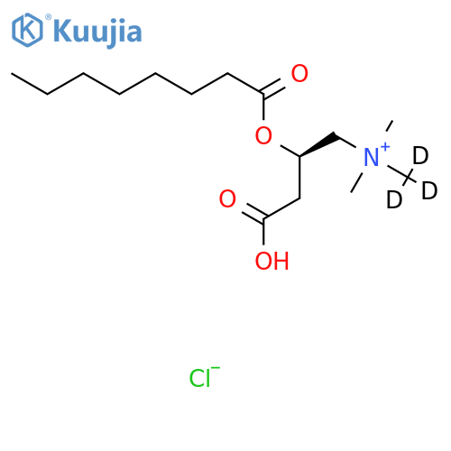 (3R)-4-[dimethyl(trideuteriomethyl)azaniumyl]-3-octanoyloxybutanoate:hydrochloride structure