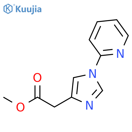 Methyl 2-(1-(pyridin-2-yl)-1H-imidazol-4-yl)acetate structure
