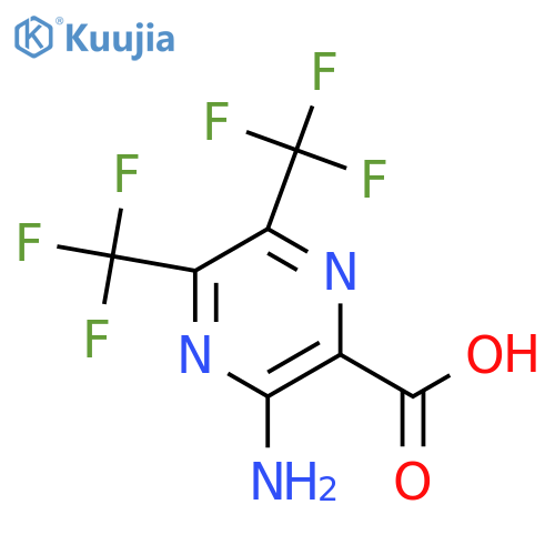 3-Amino-5,6-bis(trifluoromethyl)pyrazine-2-carboxylic acid structure