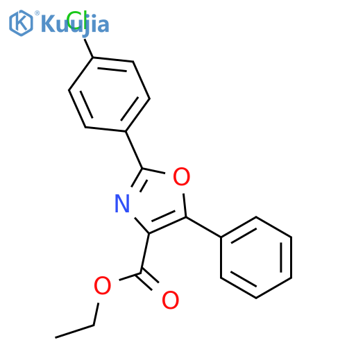 Ethyl 2-(4-chlorophenyl)-5-phenyloxazole-4-carboxylate structure