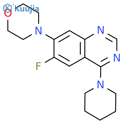 6-Fluoro-7-morpholino-4-(piperidin-1-yl)quinazoline structure