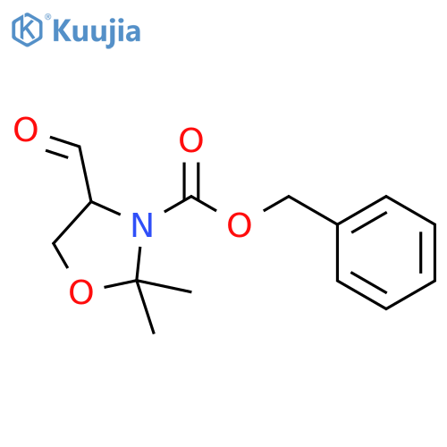 (R)-Benzyl 4-formyl-2,2-dimethyloxazolidine-3-carboxylate structure
