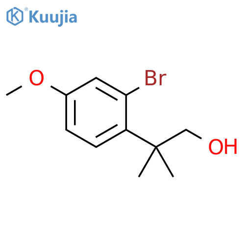 2-(2-bromo-4-methoxyphenyl)-2-methylpropan-1-ol structure