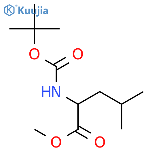 Methyl (tert-butoxycarbonyl)-D-leucinate structure