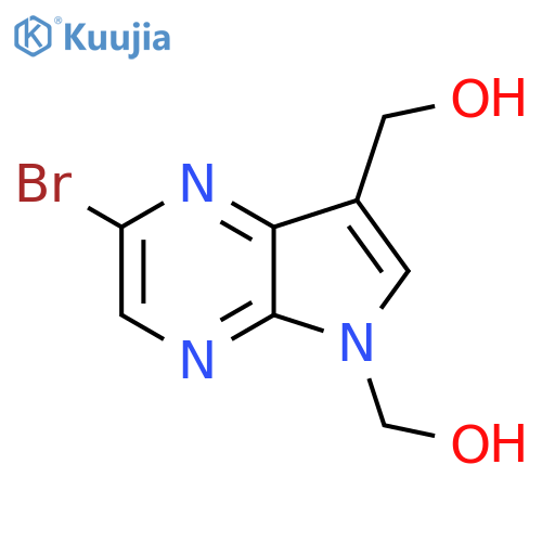 (2-Bromo-7-hydroxymethyl-pyrrolo[2,3-b]pyrazin-5-yl)-methanol structure