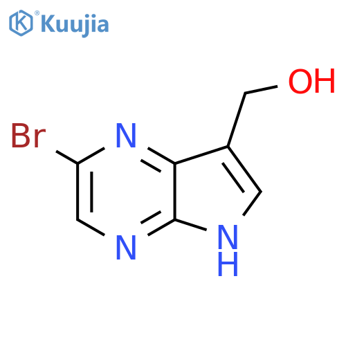 (2-Bromo-5H-pyrrolo2,3-bpyrazin-7-yl)methanol structure