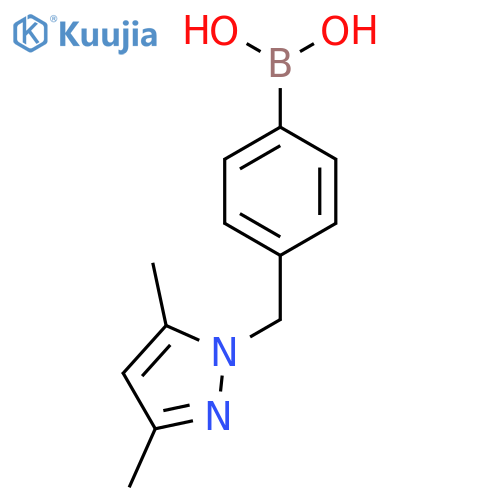 {4-(3,5-dimethyl-1H-pyrazol-1-yl)methylphenyl}boronic acid structure