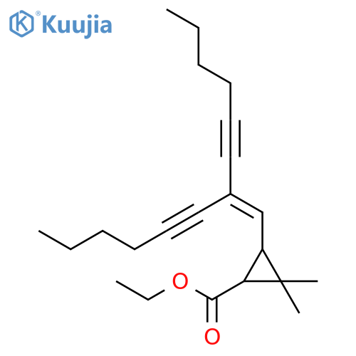ethyl (1R,3R)-3-[2-(hex-1-yn-1-yl)oct-1-en-3-yn-1-yl]-2,2-dimethylcyclopropanecarboxylate structure