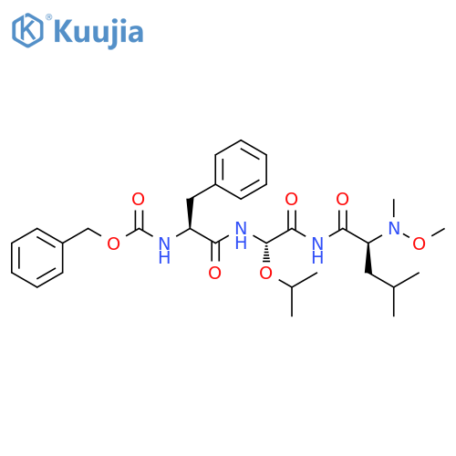 L-Leucinamide,N-[(phenylmethoxy)carbonyl]-L-phenylalanyl-(S)-2-(1-methylethoxy)glycyl-N-methoxy-N-methyl- structure