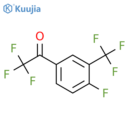 2,2,2-trifluoro-1-4-fluoro-3-(trifluoromethyl)phenylethan-1-one structure