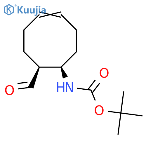 Tert-butyl N-[(1R,8S)-8-formylcyclooct-4-en-1-yl]carbamate structure