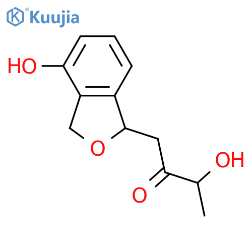 1-(1,3-Dihydro-4-hydroxy-1-isobenzofuranyl)-3-hydroxy-2-butanone; (1S,3'R)-form structure