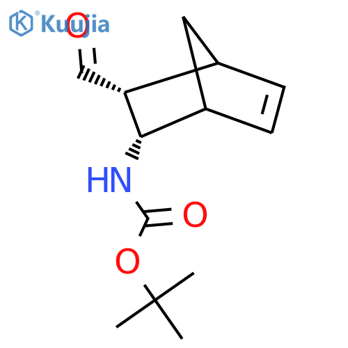N-Boc-(+/-)-cis (exo)-2-amino-bicyclo[2.2.1]hept-5-ene-3-carbaldehyde structure
