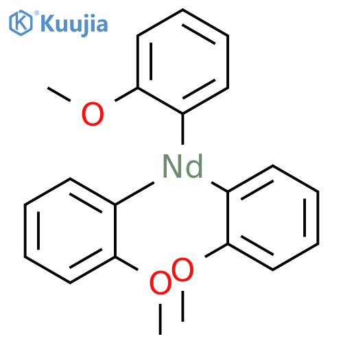 Neodymium, tris(2-methoxyphenyl)- structure