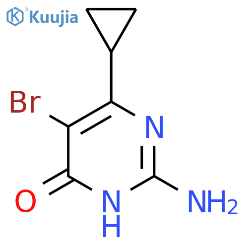 2-Amino-5-bromo-6-cyclopropylpyrimidin-4(3H)-one structure