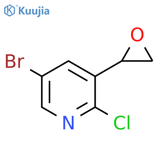 5-bromo-2-chloro-3-(oxiran-2-yl)pyridine structure